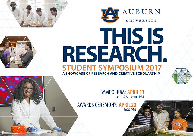 This is Reasearch graphic promoting the student symposium.