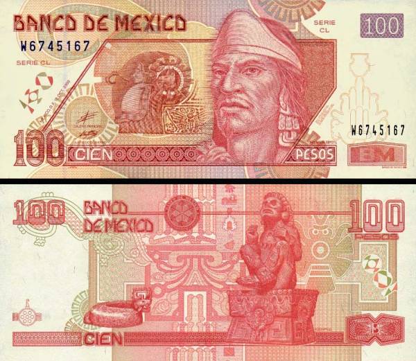 100 Pesos Mexiko 2005-8, polymer, P118
