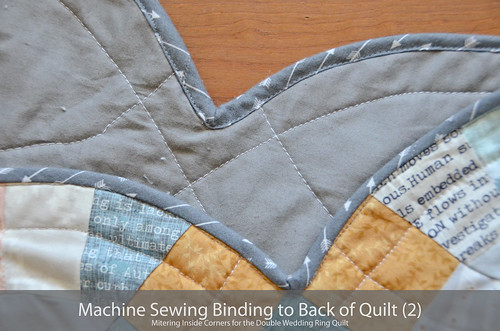 DWR: Machine Sewing Binding to Back of Quilt