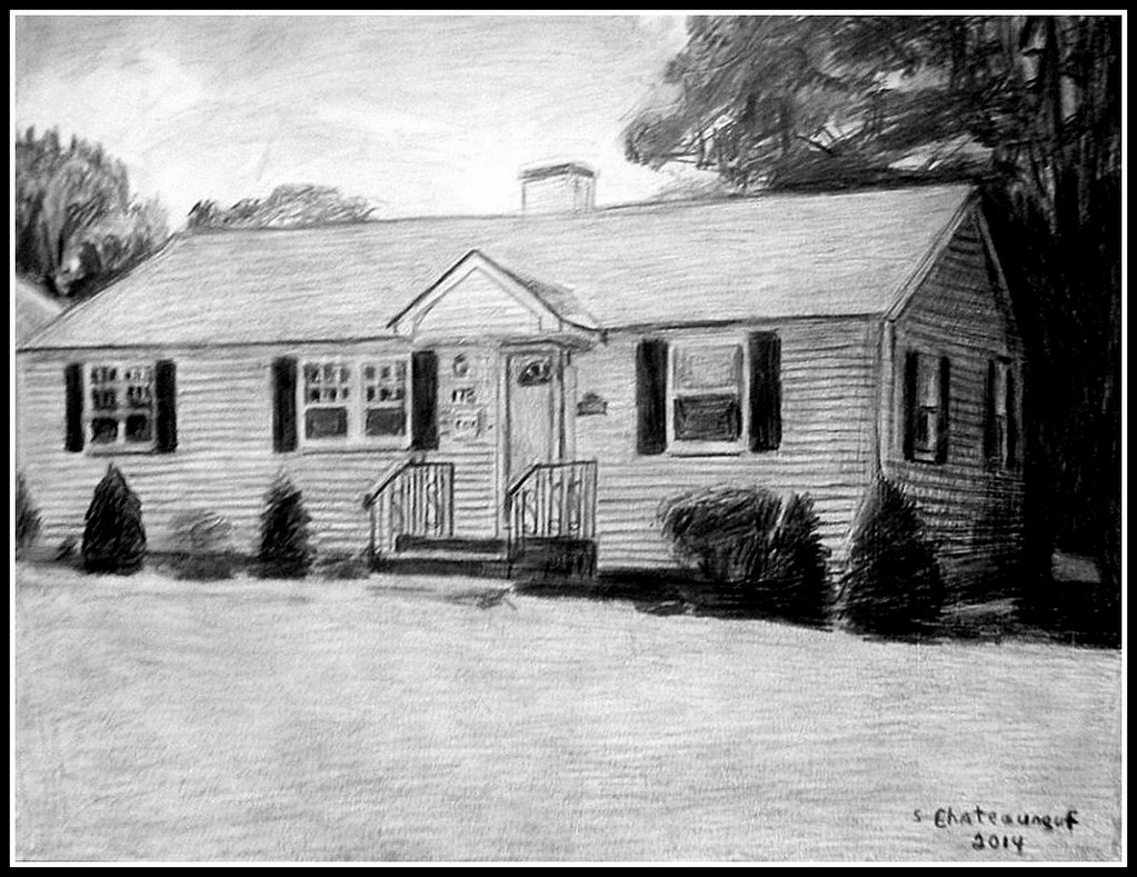 A Pencil Drawing Of A House In Lowell, MA. Drawn by STEV… Flickr