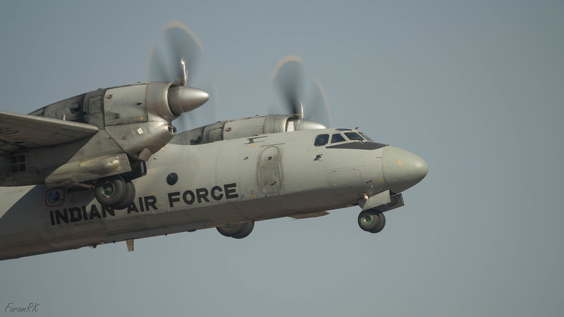 Forward section of an IAF An-32 taking off