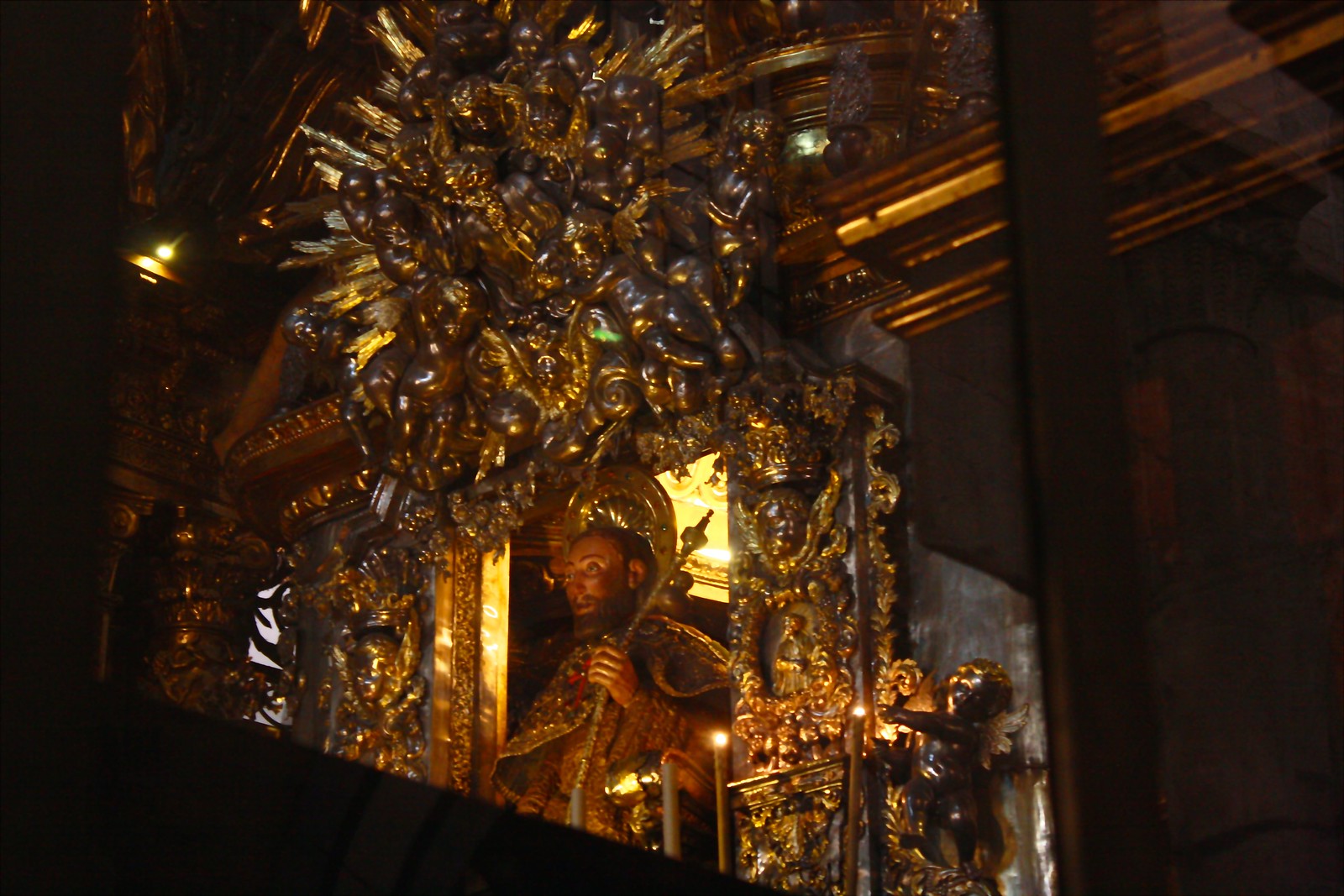 Statue of the apostle St. James in the cathedral of Santiago de Compostela
