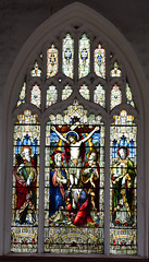 crucifixion flanked by St Andrew and St Peter by Arthur Moore, 1897