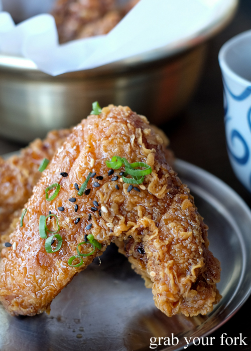 Soy garlic fried chicken wing at Flying Tong in Newtown
