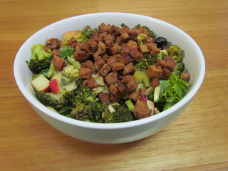 Roasted Broccoli & Apple Salad with Lemon-Tahini Dressing