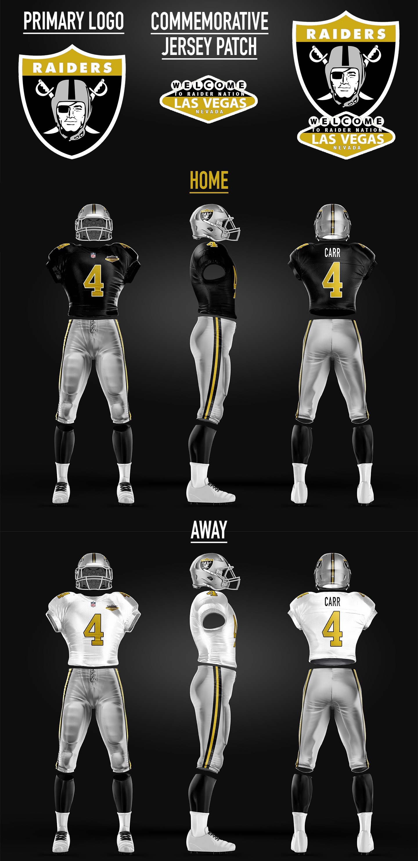 fan-designed Raiders uniforms