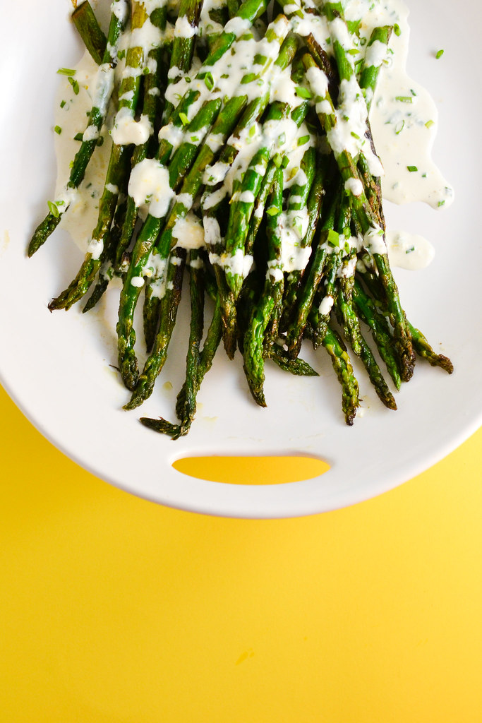 Charred Asparagus With Horseradish Cream Sauce | Things I Made Today