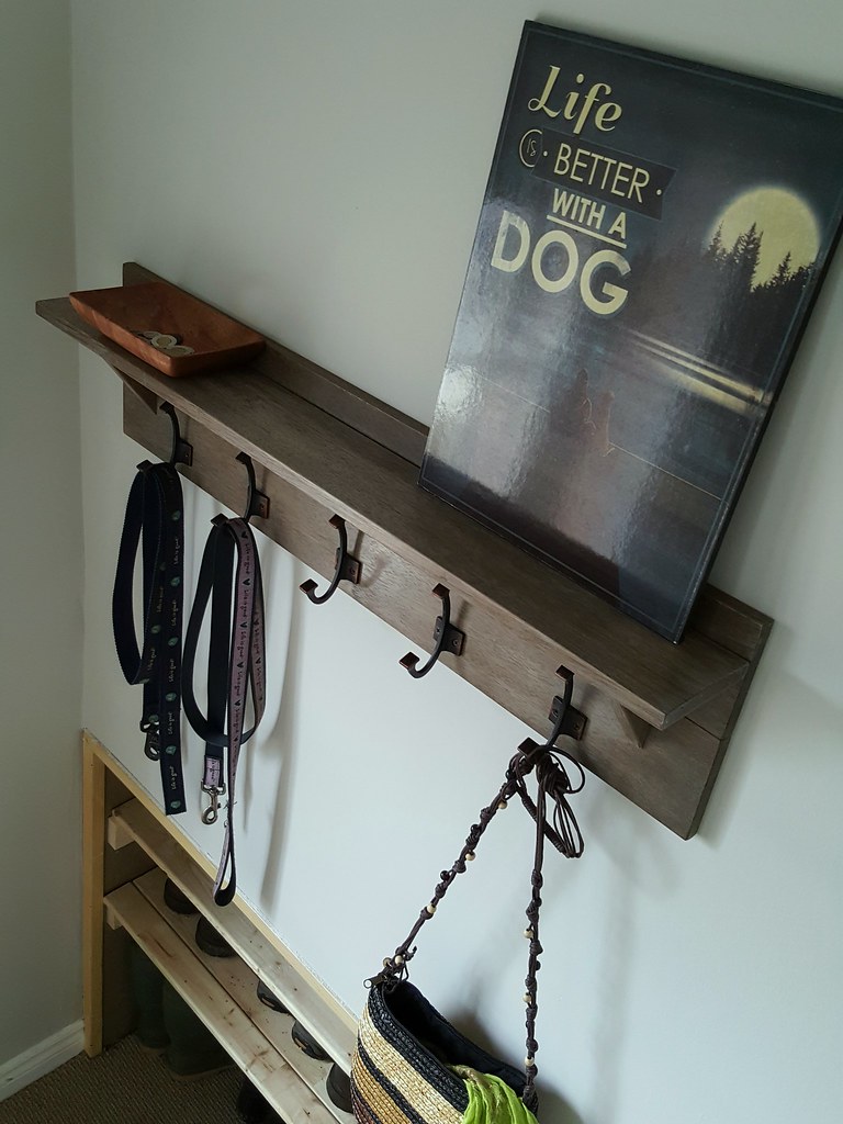 Diy coat hanger shelf sale