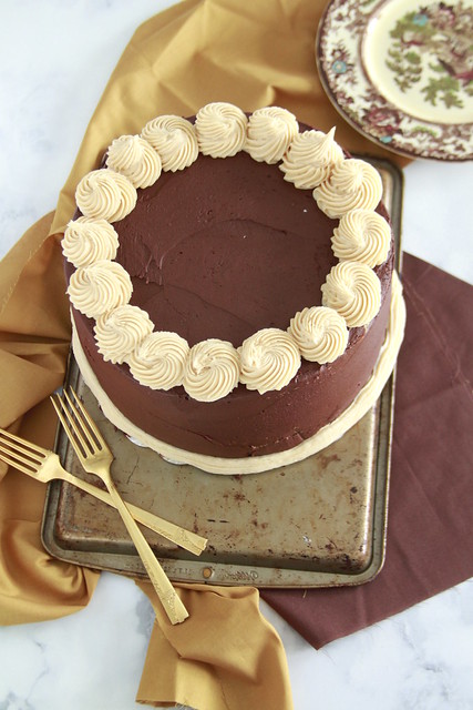 Supreme Chocolate Peanut Butter Cheesecake Cake