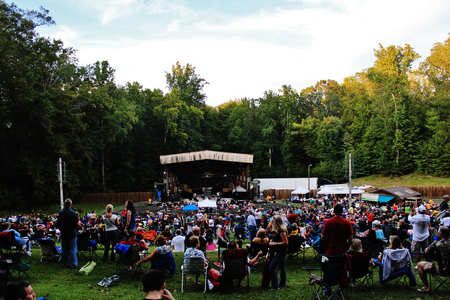Heritage Amphitheater during Pocahontas Premieres concert at Pocahontas State Park in central Virginia
