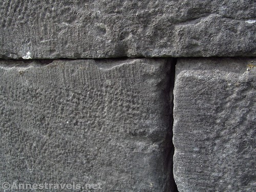 Rough hewn stones of the lock chamber walls at Lock 60 Historic Site between Macedon and Palmyra, New York