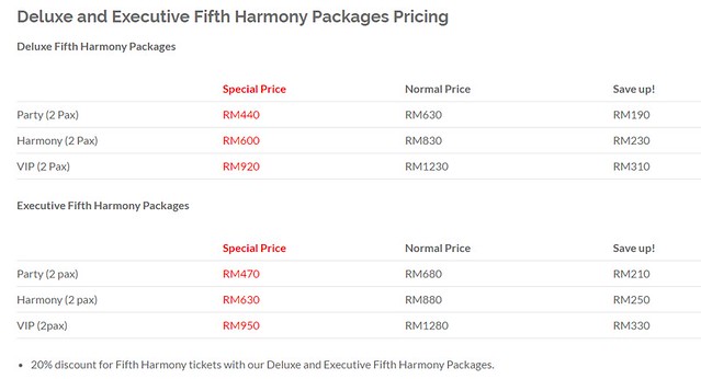 concert price 1