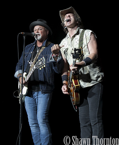 Ted Nugent performing with Derek St. Holmes back in 2014 at DTE Energy Music Theatre in Clarkston, MI
