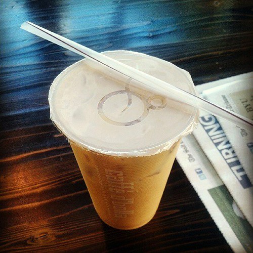 Come have a tasty little iced latte and celebrate Friday!