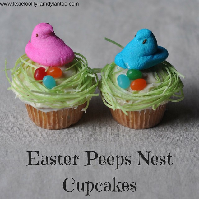 Easter Peeps Nest Cupcakes