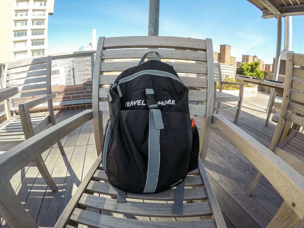 TravelMore bag on a chair