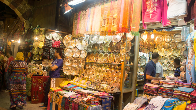 A shop inside Khan El-Khalili's Badistand gate