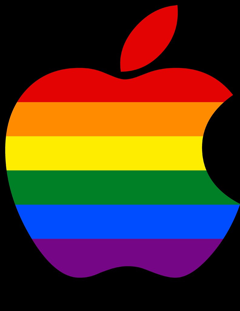 Apple logo, LGBT colors | Tim Cook recently led 5,000 Apple … | Flickr