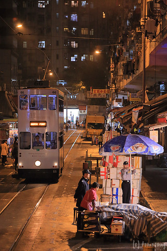 Tram in Chun Yeung Street