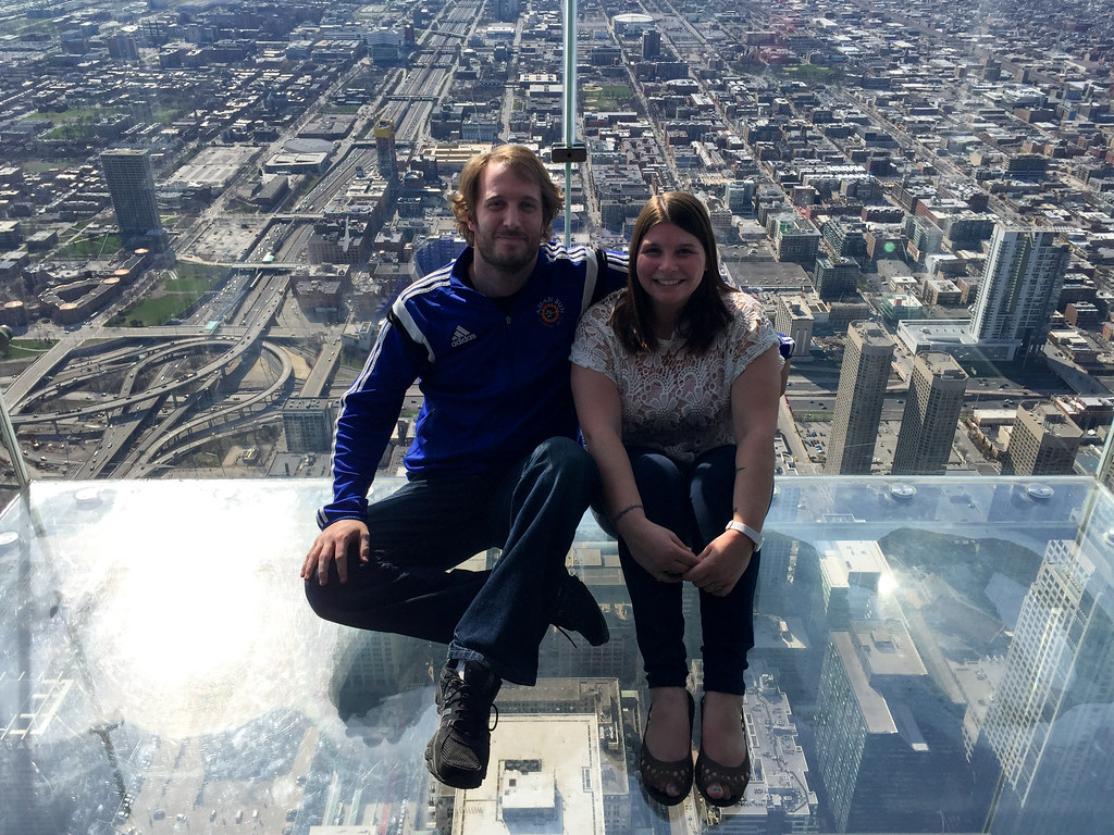 On The Ledge at the Skydeck in Chicago