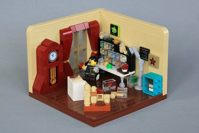 Pièce LEGO et casiers de rangement