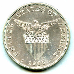 1906 Philippine One Peso reverse