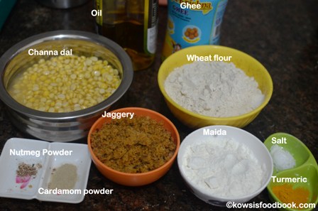 Ingredients for puran poli
