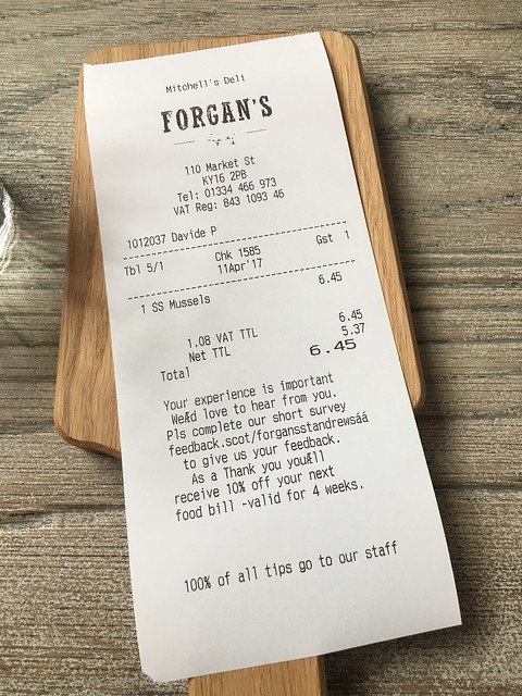 Forgan's food bill