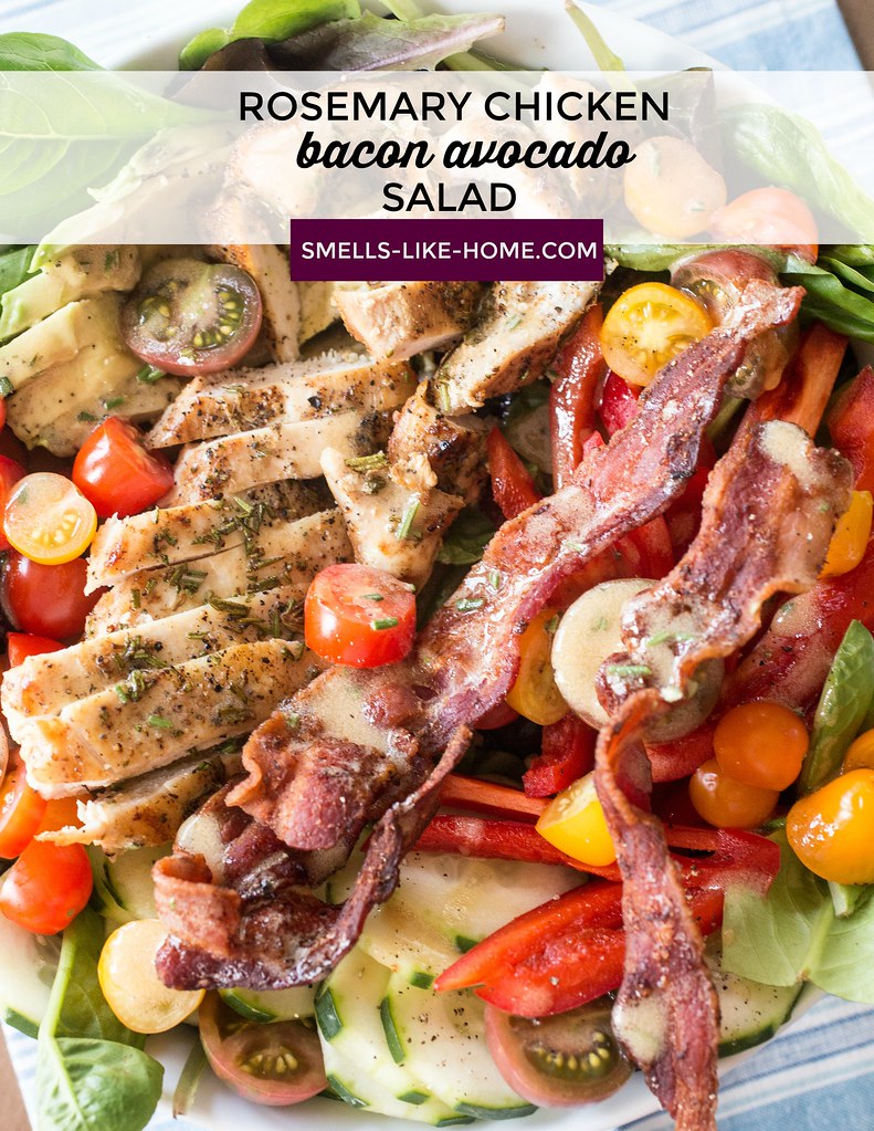 Rosemary Chicken Bacon Avocado Salad