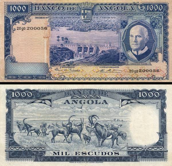 1000 angolských escudos Angola 1970, P98