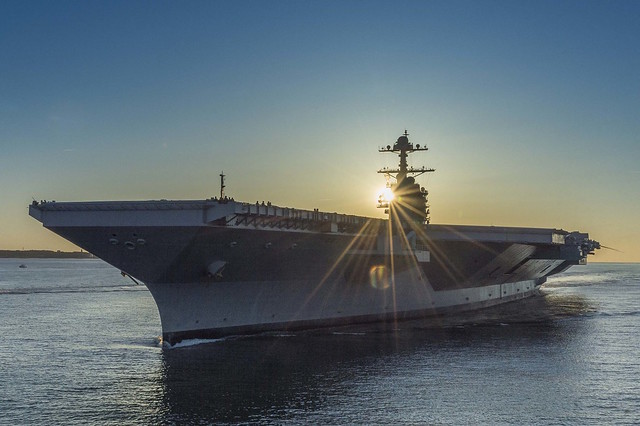 USS Gerald R. Ford heads to sea for first time