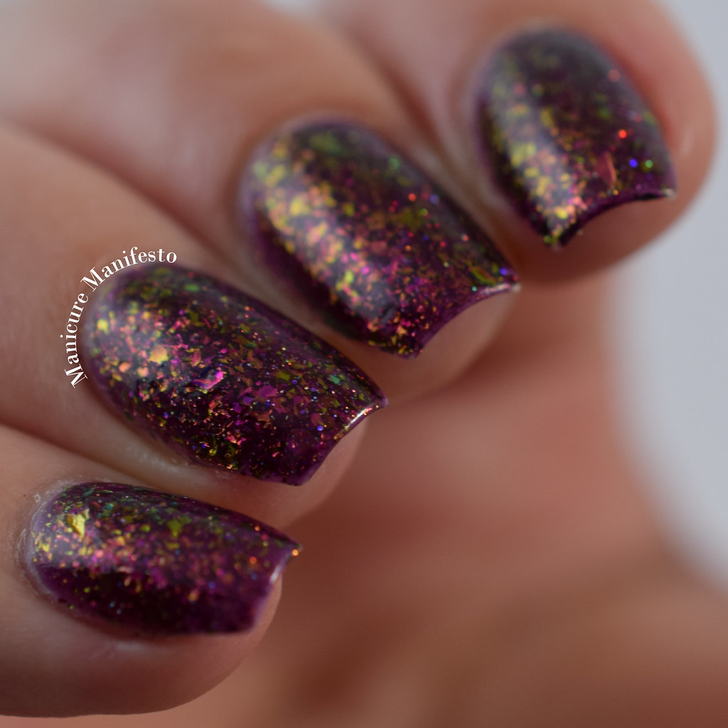 Purple flakie nail polish