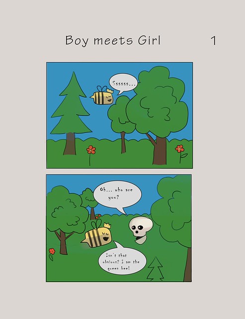 Boy meets Girl - a little Spring Cartoon