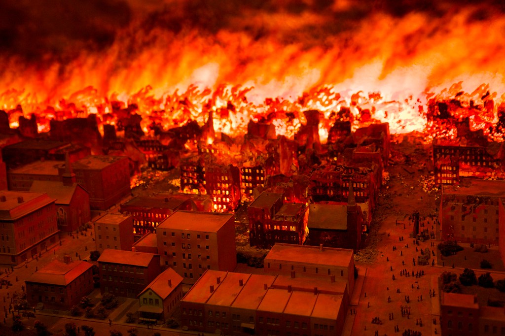 great fire of chicago.