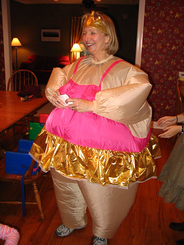 Edwina on Halloween in inflatable fat ballerina costume | Flickr