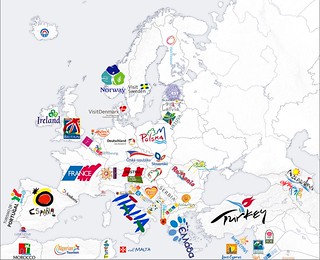 Europa y sus logos de turismo | Mapa de Europa con los logos… | Flickr