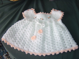 White crochet baby dress 003 | Made in DK from a vintage Lis… | Flickr