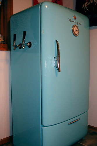 Keg Fridge | Here our old restored norge fridge is now a bea… | Flickr