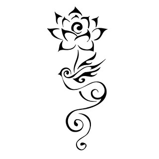 lotus-and-swallow-tattoo | This design was prepared for Clau… | Flickr