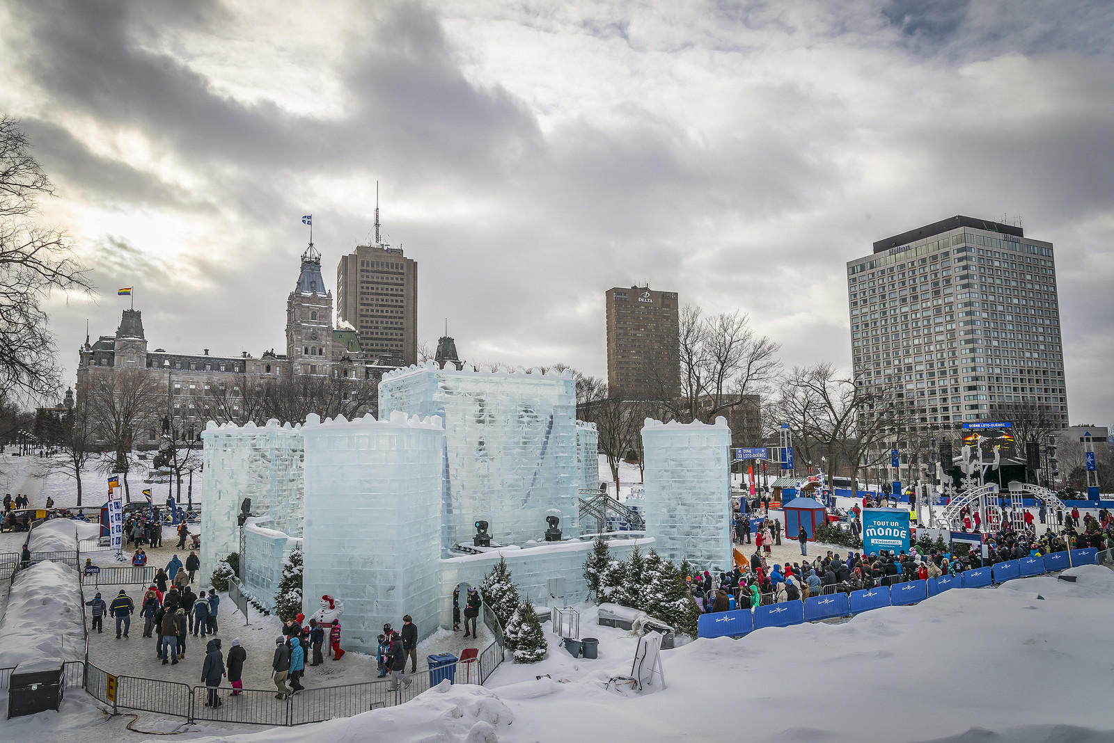 Winter Entertainments At Carnival In Quebec