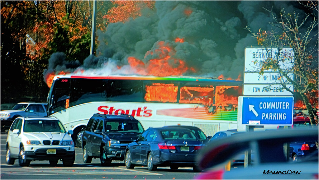 Bus On Fire Nj Garden State Parkway Wall Township A Bus Flickr