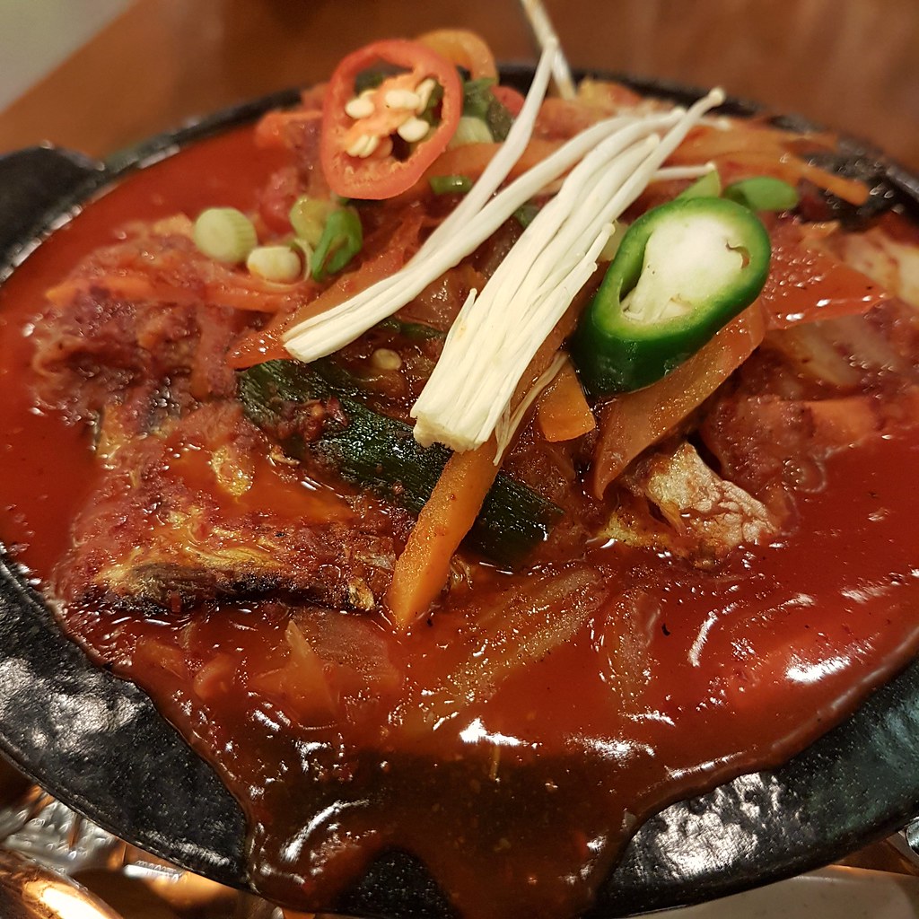 Stir fried Sabah Fish with Kimchi $23.90 @ Oiso Korean Traditional Restaurant & Cafe, USJ Damen