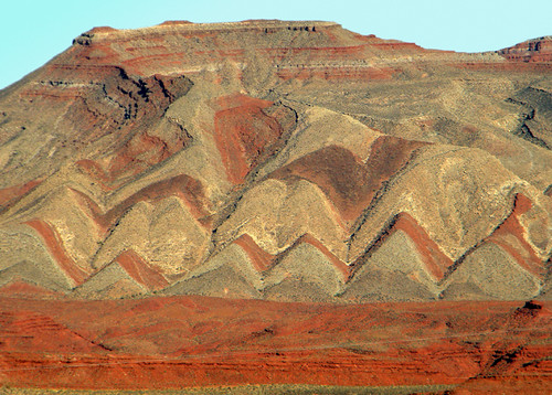 Moki Dugway, a gravel road with lots of hairpin turns (Arizona, USA)
