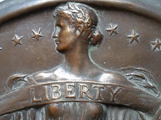 Liberty Trust Company plaque closeup head