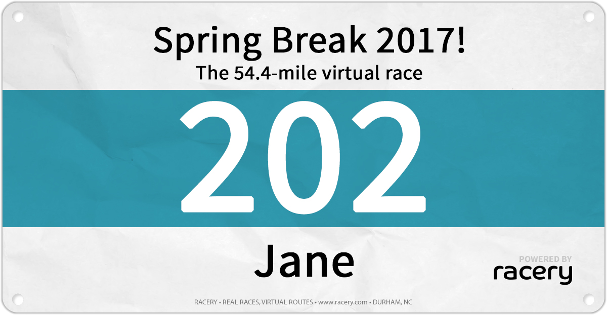 Jane Race Bib