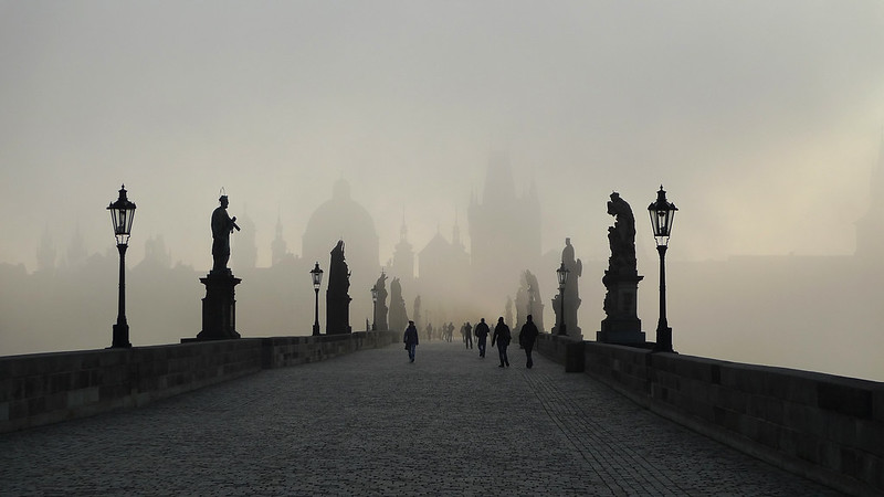 Prague: Charles Bridge in the Mist (Explored)