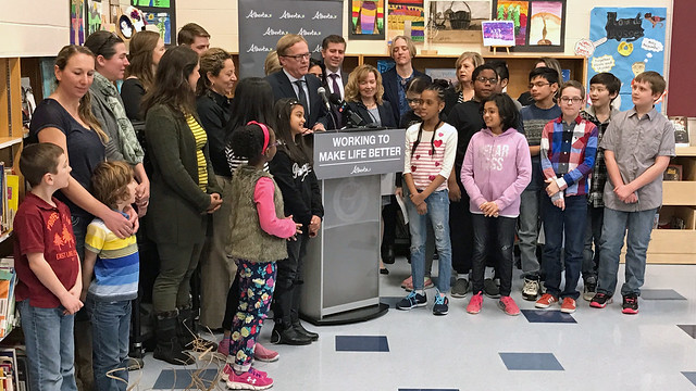 Minister Eggen discusses Bill 1 with parents
