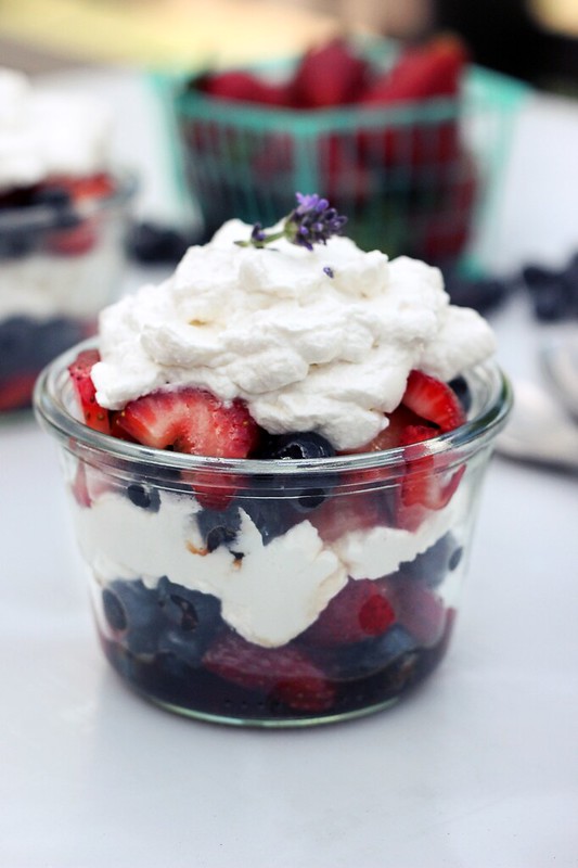 Lavender Berry Parfaits with Whipped Coconut Cream {Gluten-free + Vegan}
