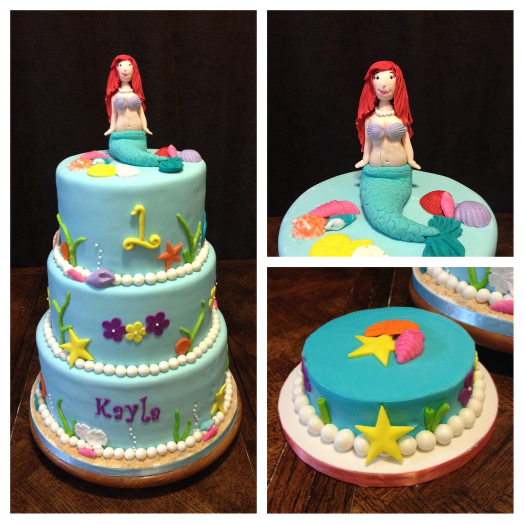 The Little Mermaid 1st Birthday Cake And Smash Cake Flickr