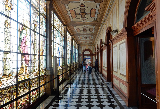 inside chapultepec castle interior hallway